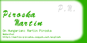 piroska martin business card